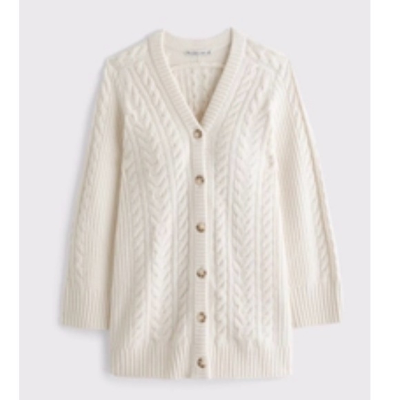 Abercrombie & Fitch Cream Cable Knit Sweater - Picture 5 of 5